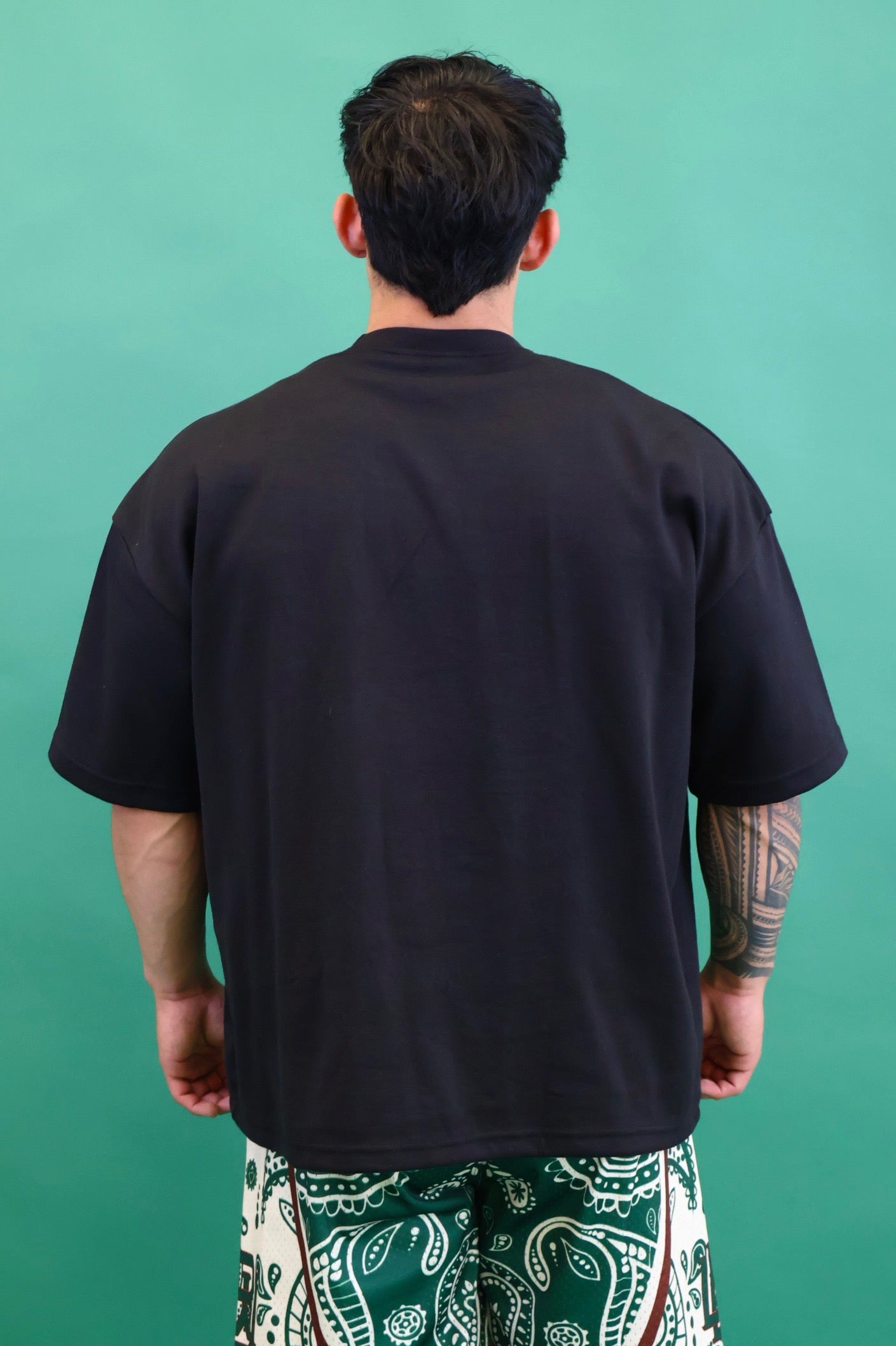 Oversized Box Fit Black Shirt