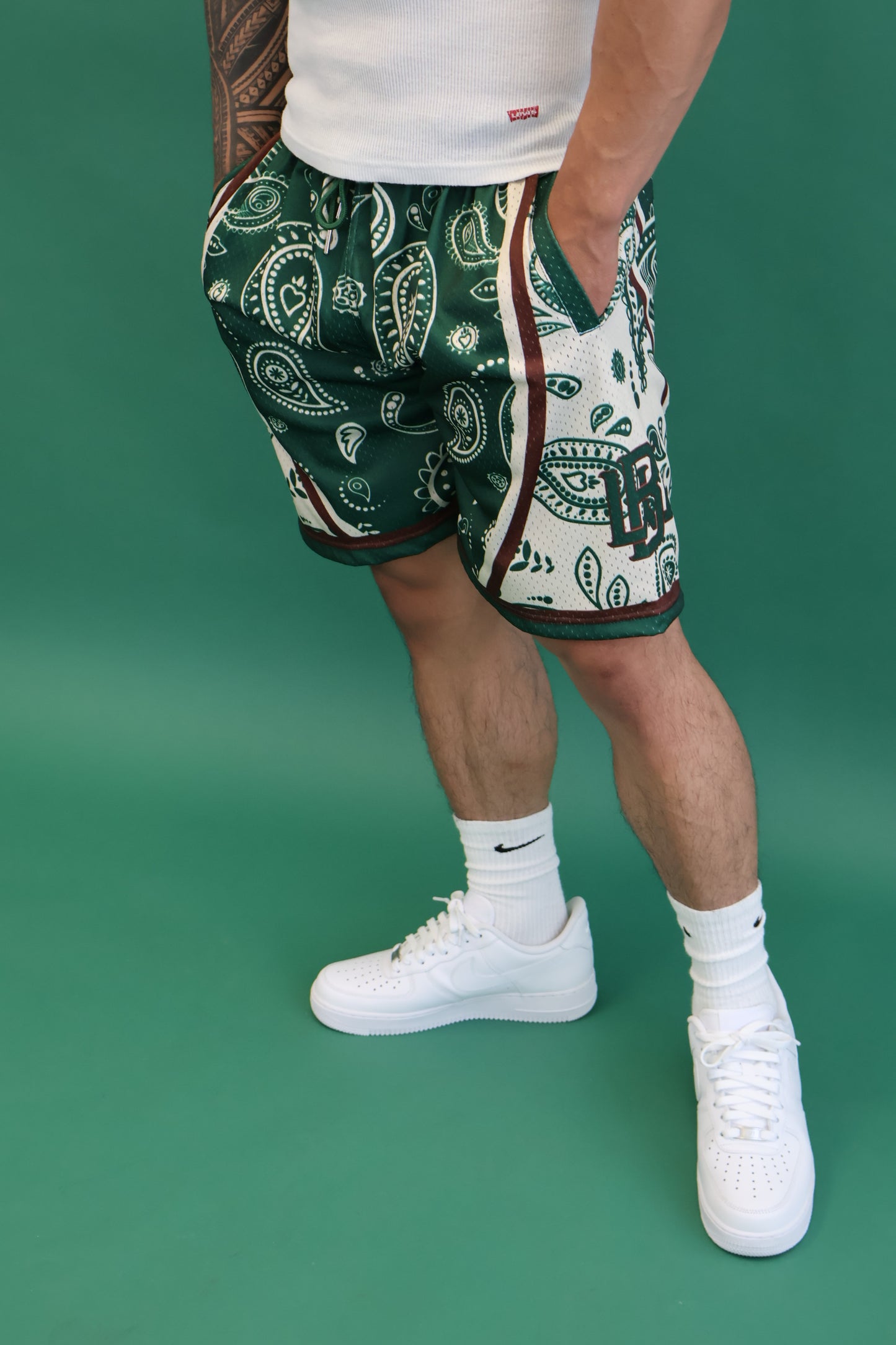 Dark Forest Paisley shorts