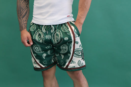 Dark Forest Paisley shorts