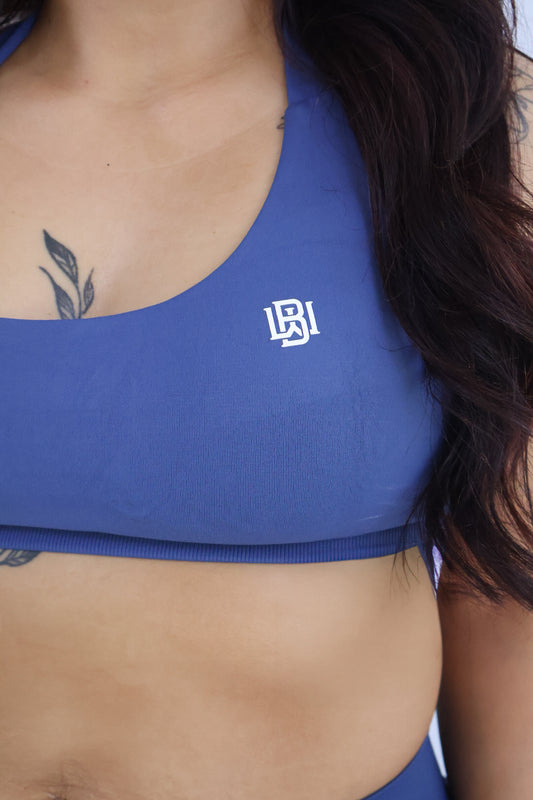 Twilight Blue Halter Neck Sports Bra