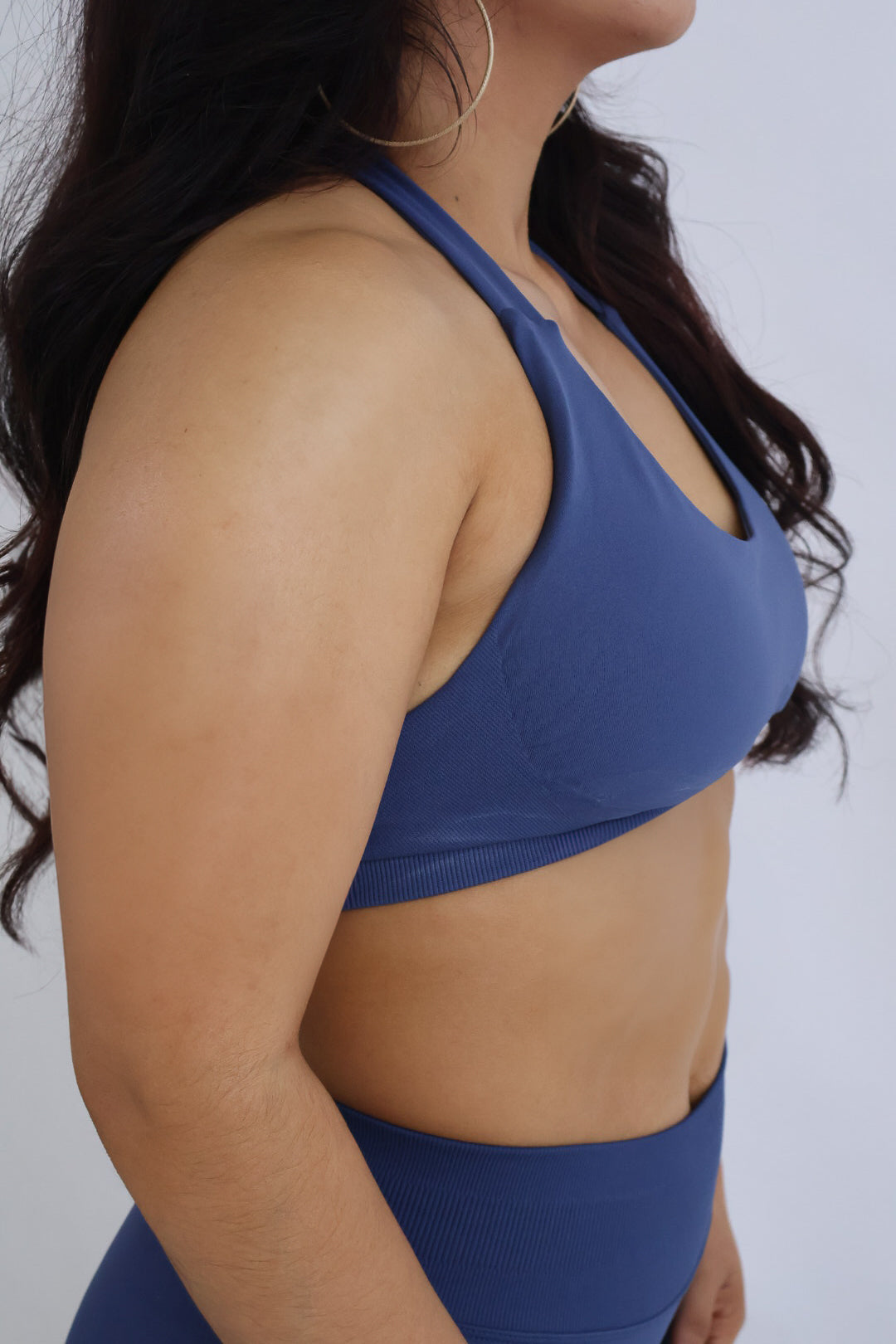 Twilight Blue Halter Neck Sports Bra