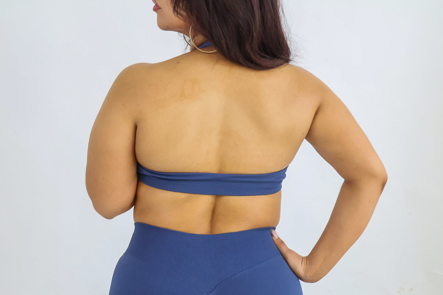 Twilight Blue Halter Neck Sports Bra