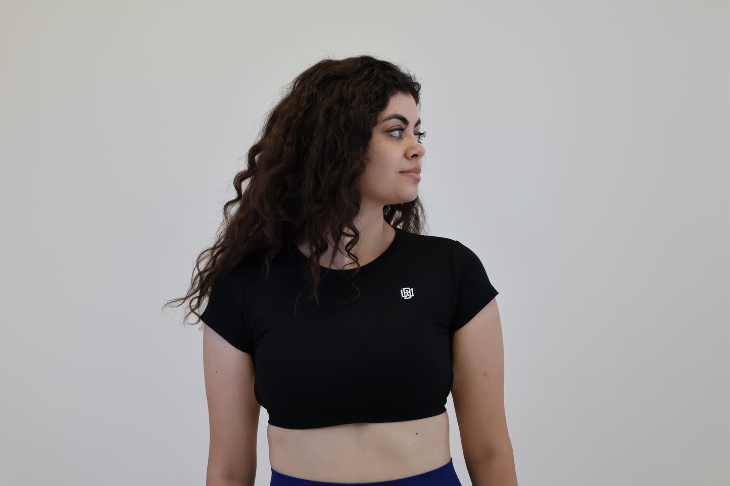 Black Halter Crop Top
