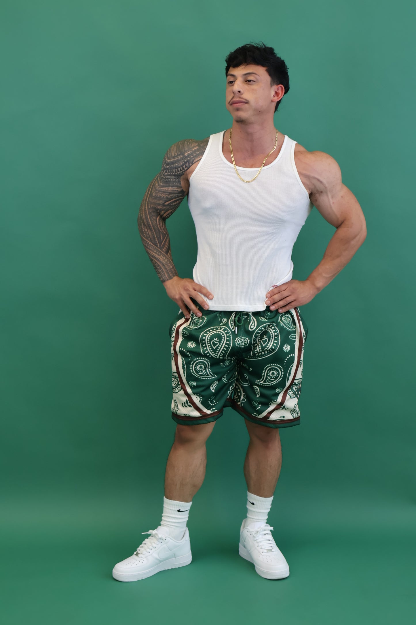 Dark Forest Paisley shorts
