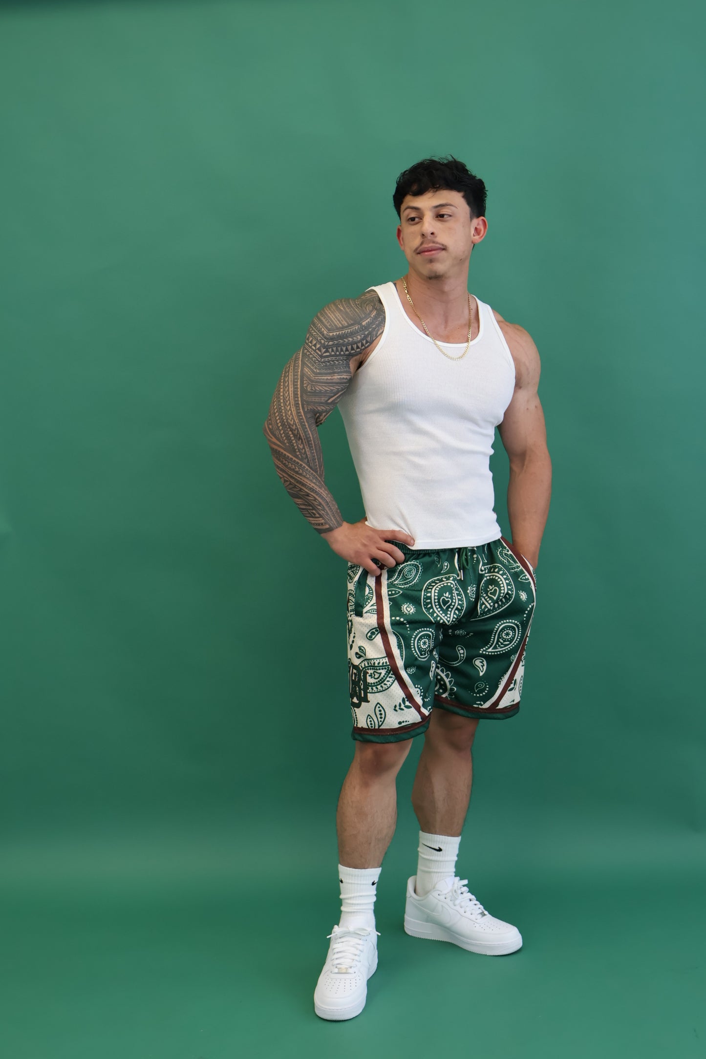 Dark Forest Paisley shorts
