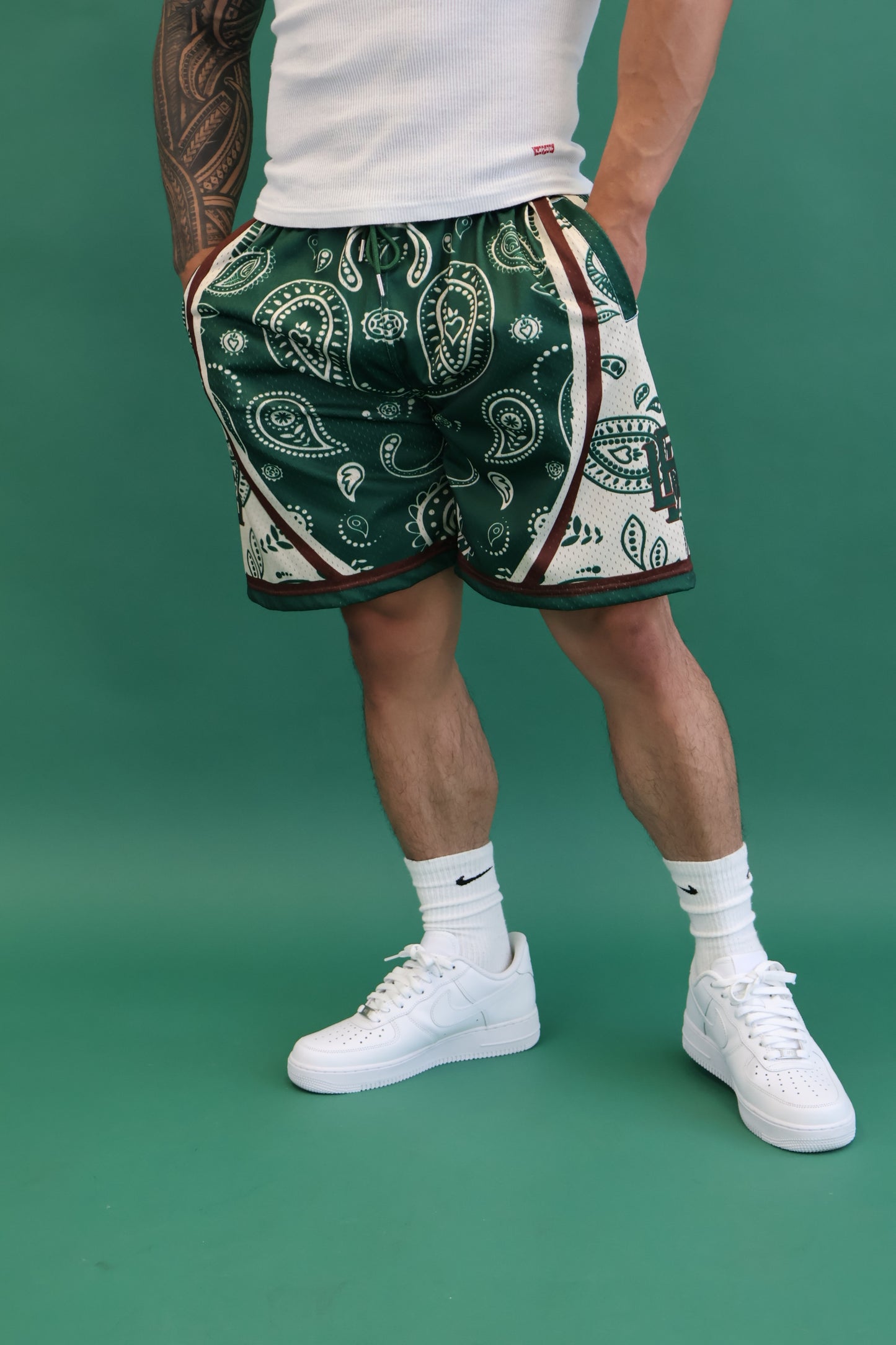 Dark Forest Paisley shorts
