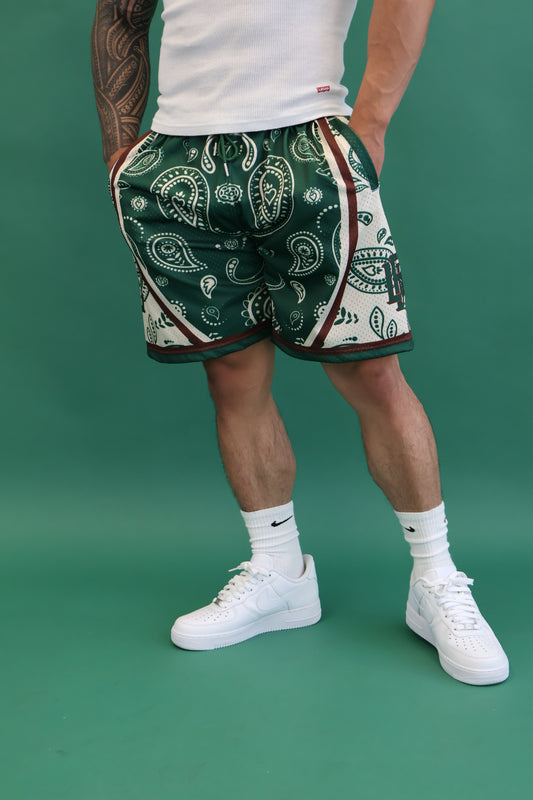 Dark Forest Paisley shorts