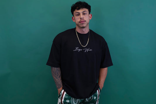 Oversized Box Fit Black Shirt