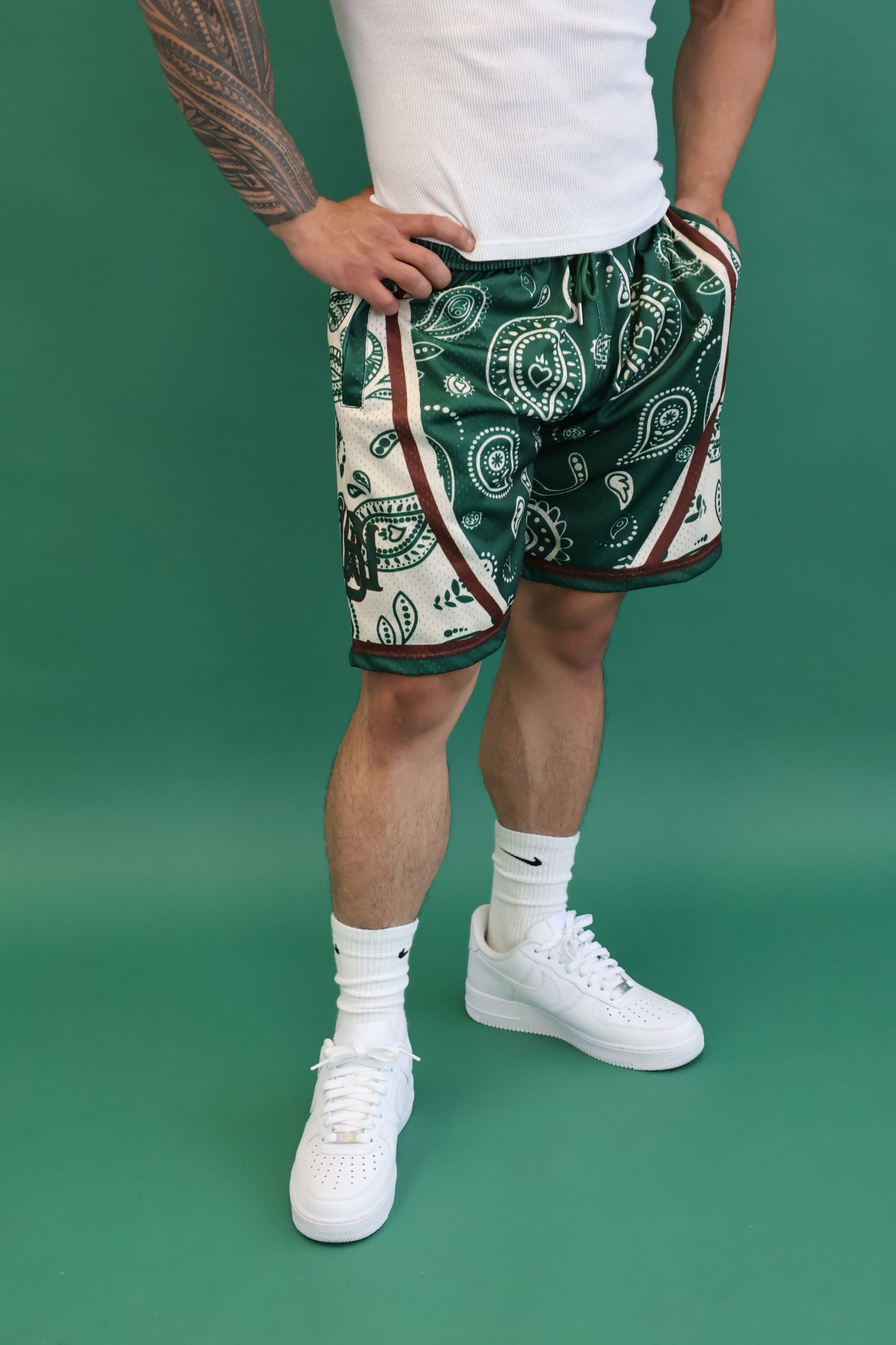 Dark Forest Paisley shorts