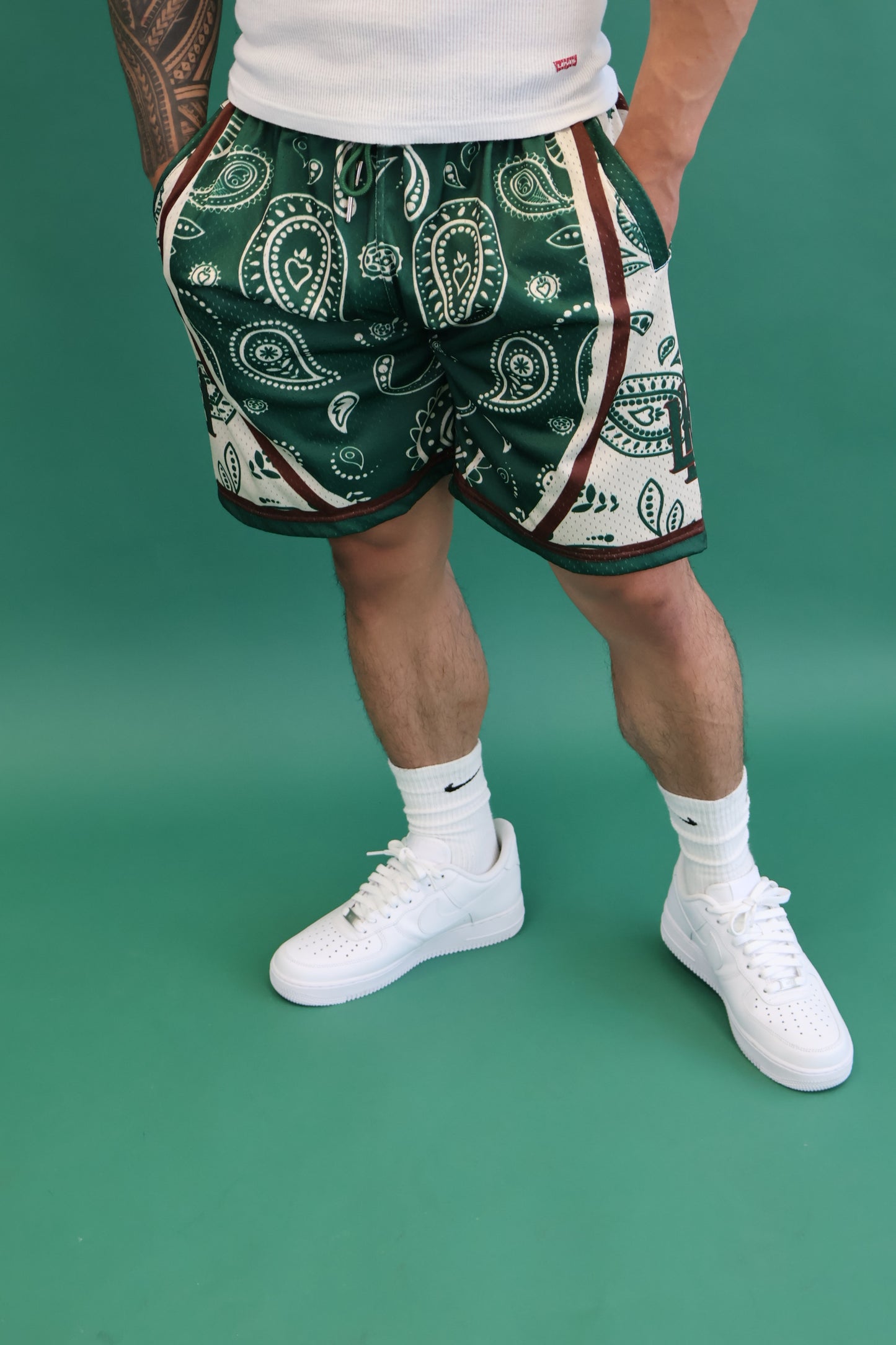 Dark Forest Paisley shorts