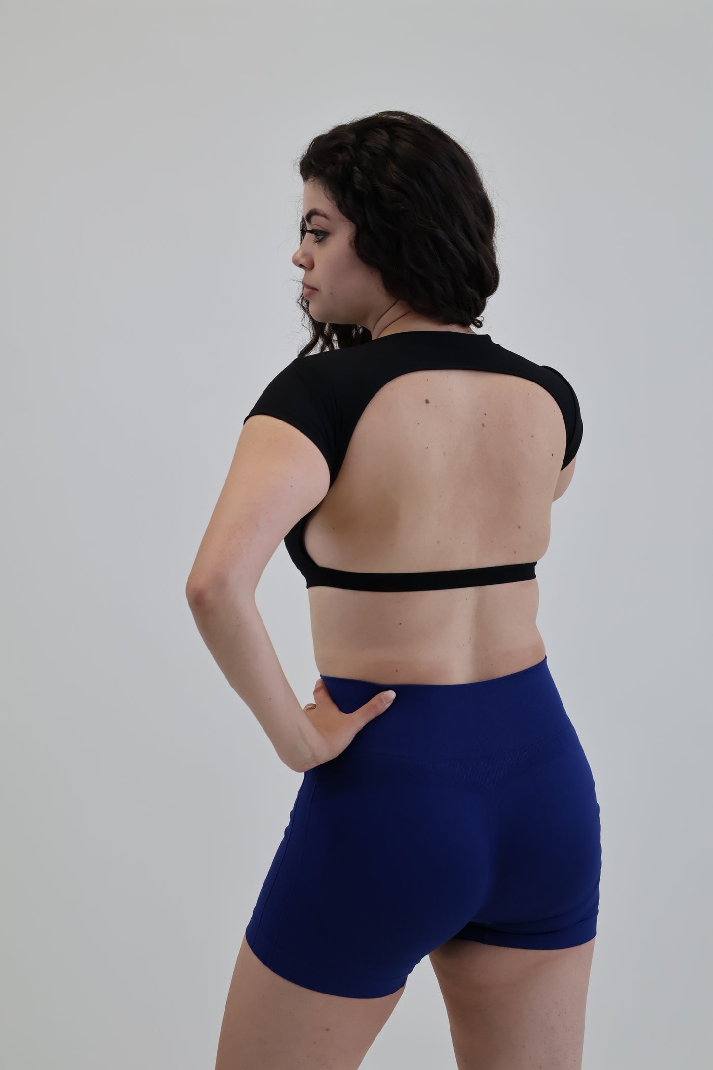 Black Halter Crop Top